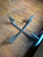 Vintage Salontafel 70’s  - 1m doorsnede, Huis en Inrichting, Tafels | Salontafels, Ophalen, Gebruikt, Glas