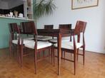 Vintage eettafel met 6 stoelen, Huis en Inrichting, Ophalen, Zo goed als nieuw, Vintage, 4 tot 6 stoelen