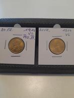 2 x 20 fr goud Albert I 1914, Goud, Goud, Ophalen, Losse munt