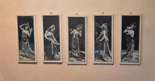 Ensemble de 5 photos encadrées des années 1920, Antiek en Kunst, Kunst | Etsen en Gravures, Ophalen