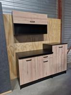 keuken 160 cm nieuw met bovenkaste nieuw, Huis en Inrichting, Overige materialen, Zwart, Nieuw, Enkelwandige keuken