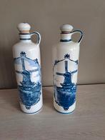 2 Vintage Bleu Delfts Jenever Flessen, Antiek en Kunst, Ophalen