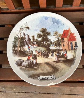 4 seizoenen keramieken wandborden.  beschikbaar voor biedingen