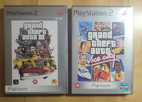 GTA 3 et GTA Vice City PS2, Consoles de jeu & Jeux vidéo, Jeux | Sony PlayStation 2, Utilisé, Jeu de rôle (Role Playing Game)