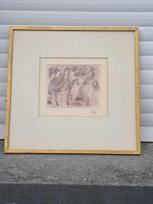 eau forte signe ger maas, Antiek en Kunst, Kunst | Etsen en Gravures, Ophalen of Verzenden