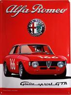 Alfa Romeo Giulia Sprint GTA - Metalen wandbord in reliëf, Verzamelen, Merken en Reclamevoorwerpen, Ophalen of Verzenden, Nieuw