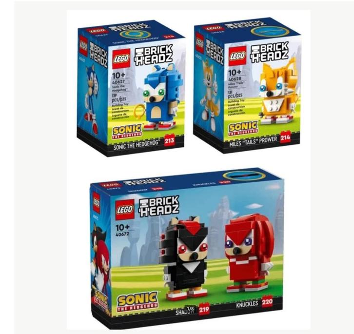 LEGO Brickheadz Sonic combo 40672 40627 40628, Kinderen en Baby's, Speelgoed | Duplo en Lego, Nieuw, Lego, Complete set, Ophalen of Verzenden