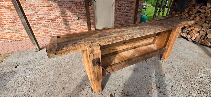 Prachtige antieke werkbank, echte eyecatcher!, Antiek en Kunst, Antiek | Overige Antiek, Ophalen of Verzenden
