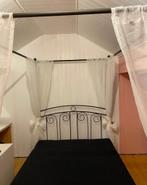 Hemelbed, Huis en Inrichting, Slaapkamer | Bedden, Ophalen, Zwart, 140 cm, Zo goed als nieuw