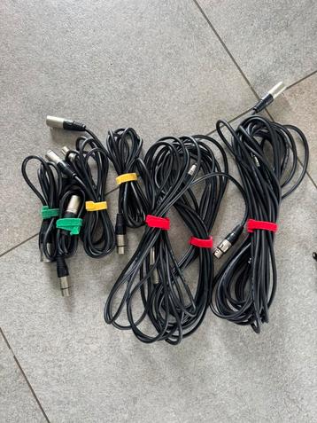 Xlr kabels 3x5m - 2x2,5m - 2x1,5m beschikbaar voor biedingen