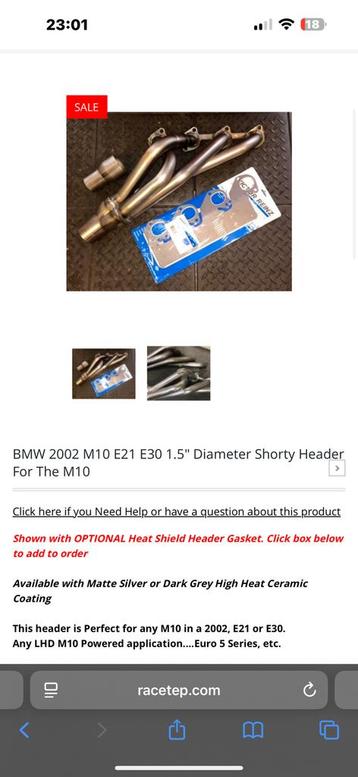 Headers bmw M10 blok beschikbaar voor biedingen