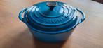 Le Creuset cocotte 22cm in zeer goede staat, Gietijzer, Ophalen of Verzenden, Zo goed als nieuw, Keramische plaat