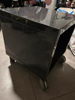 Glanzend zwart kastje op wieltjes, Ophalen, Gebruikt, Minder dan 45 cm, Minder dan 55 cm