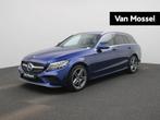 Mercedes-Benz C-Klasse 300 eBreak AMG LINE + LEDER + PTS + C, Auto's, Automaat, 155 kW, 4 cilinders, Blauw