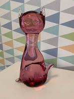 Chat en verre massif de Murano (acheté en Italie à Murano) P, Antiquités & Art