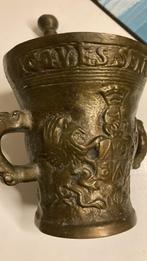 Antieke bronzen vijzel met stamper, Antiek en Kunst, Antiek | Brons en Koper, Ophalen