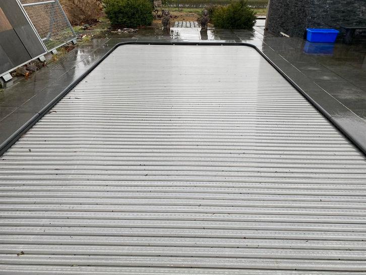 Polycarbonaat zilver solar rolluik+ buismotor+ sturingskast, Tuin en Terras, Zwembad-toebehoren, Zo goed als nieuw, Ophalen
