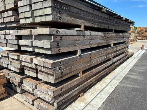 Draglineschotten azobe gebruikt 10x100x600 CM zeer mooi, Doe-het-zelf en Bouw, Hout en Planken, Zo goed als nieuw, Ophalen of Verzenden