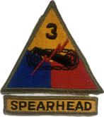 Patch US ww2 3rd Armored + tab Spearhead, Collections, Autres