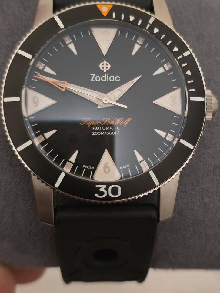 Te koop nieuwe Zodiac Super Sea Wolf Skindiver ZO9214 39mm, Handtassen en Accessoires, Horloges | Heren, Nieuw, Polshorloge, Staal