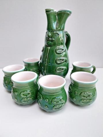 vintage keramieken drinkset, Hongarije beschikbaar voor biedingen