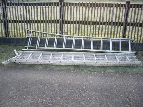 Te Koop , Twee allum ladders  3,5 m, Doe-het-zelf en Bouw, Ladders en Trappen, Gebruikt, Ladder, 2 tot 4 meter, Ophalen