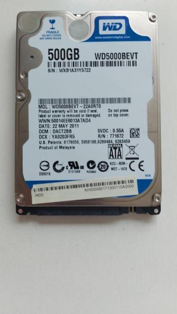 HDD WD 5000BEVT 500 GB