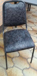 4 stoelen - grijs - metalen onderstel, Grijs, Metaal, Vier, Modern