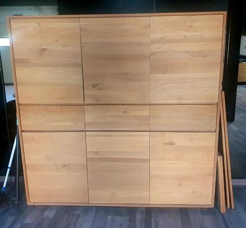Wandkast vol eiken natuur, Huis en Inrichting, Kasten | Wandmeubels, Zo goed als nieuw, 150 tot 200 cm, 150 tot 200 cm, 25 tot 50 cm