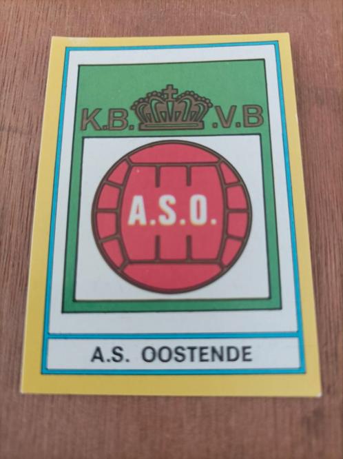 Panini football Belgium 75, Emblem AS Ostende, Hobby & Loisirs créatifs, Autocollants & Images, Comme neuf, Enlèvement ou Envoi