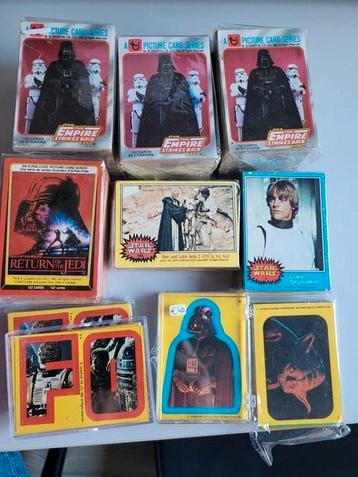 Star Wars vintage Topps trading cards en stickers sets beschikbaar voor biedingen