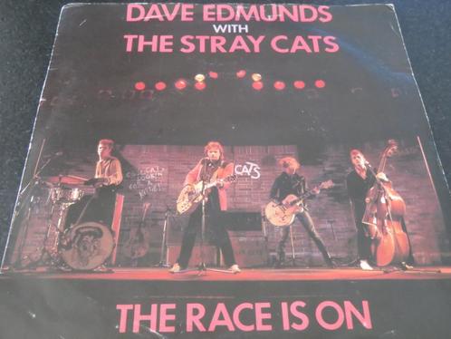 DAVE EDMUNDS WITH THE STRAY CATS - The Race Is On 7" VINYL, Cd's en Dvd's, Vinyl | Rock, Gebruikt, Rock-'n-Roll, Overige formaten