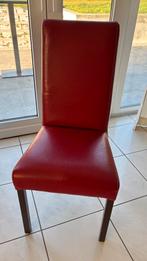 8 chaises rouges en cuire, Maison & Meubles, Chaises, Enlèvement, Comme neuf