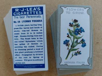 Flowers to Grow complete set 50 chromos bloemen REPRO beschikbaar voor biedingen