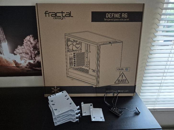 Fractal Design Define R6 glazen zijpaneel en accessoires, Computers en Software, Computerbehuizingen, Zo goed als nieuw, Ophalen