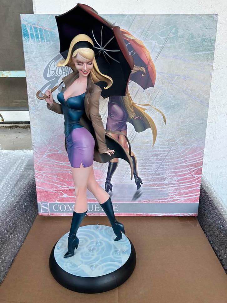 Sideshow statue comiquette Gwen Stacy (Spiderman) - Campbell, Verzamelen, Beelden en Beeldjes, Zo goed als nieuw, Overige typen