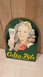 Celta Meiresonne.emaille bord. 1953., Verzamelen, Ophalen of Verzenden, Gebruikt, Reclamebord