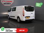 Ford Transit Custom 340 2.0 TDCI 130 pk L2 Dubbel Cabine DC, Auto's, Wit, Bedrijf, Ford, Parkeersensor