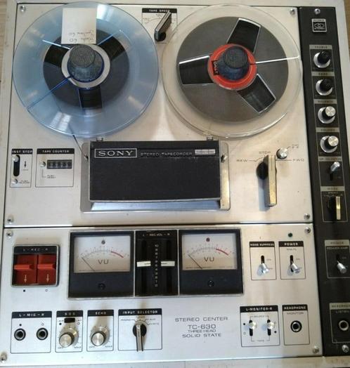 Vintage (1972) Sony cassetterecorder TC professionele record, Audio, Tv en Foto, Bandrecorder, Bandrecorder, Met banden, Ophalen of Verzenden