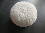 Pouf en teddy écru, Rond, Comme neuf, Enlèvement, 50 à 75 cm