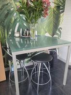 hoge tafel met 4 barkrukken, Huis en Inrichting, Ophalen, Gebruikt