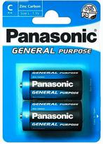 Pak van 24 batterijen (12 blisters) Panasonic General C/ R14, Nieuw, Ophalen of Verzenden