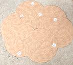 6 ronde beige vinyl placemats home design deco jutani, Nieuw, Bord