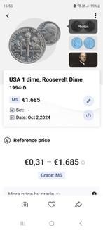 1 dime Roosevelt Dime 1994-D, Postzegels en Munten, Munten | Amerika, Ophalen of Verzenden