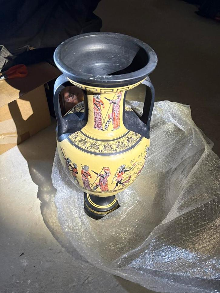 Grote decoratieve Griekse keramische amfora, Antiek en Kunst, Antiek | Vazen, Ophalen of Verzenden