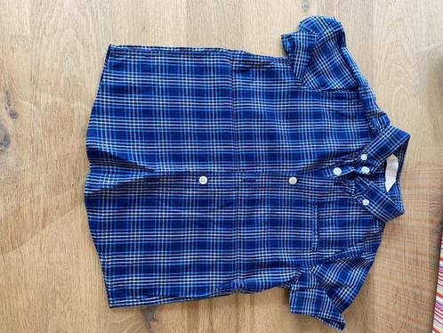 H&M blauw gestreept hemdje met korte mouwen maat 104 - BD3, Kinderen en Baby's, Kinderkleding | Maat 104, Zo goed als nieuw, Jongen