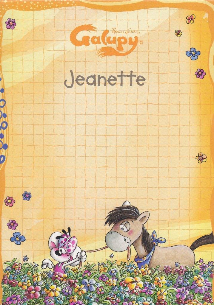 Galupy restblok Jeanette – Generatie 13 met 20 blaadjes., Verzamelen, Diddl, Nieuw, Papier, Kaart of Schrift, Galupy, Ophalen of Verzenden