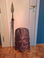 Afrikaanse masker met speer  ., Antiek en Kunst, Ophalen