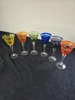 Service de 6 verres à vin en cristal taillé, Antiquités & Art, Enlèvement ou Envoi