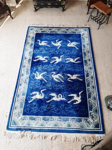 Tapis chinois doux et épais - soie et laine (5,5 m2), Enlèvement, Utilisé, Tapis, Moins de 10 m²